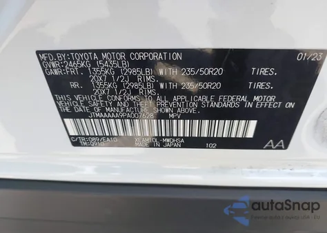 2023 Toyota Bz4X Limited from USA, damaged, VIN JTMAAAAA9PA007628